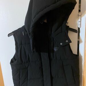 Women Cropped Hooded Sleeveless Puffer Vest